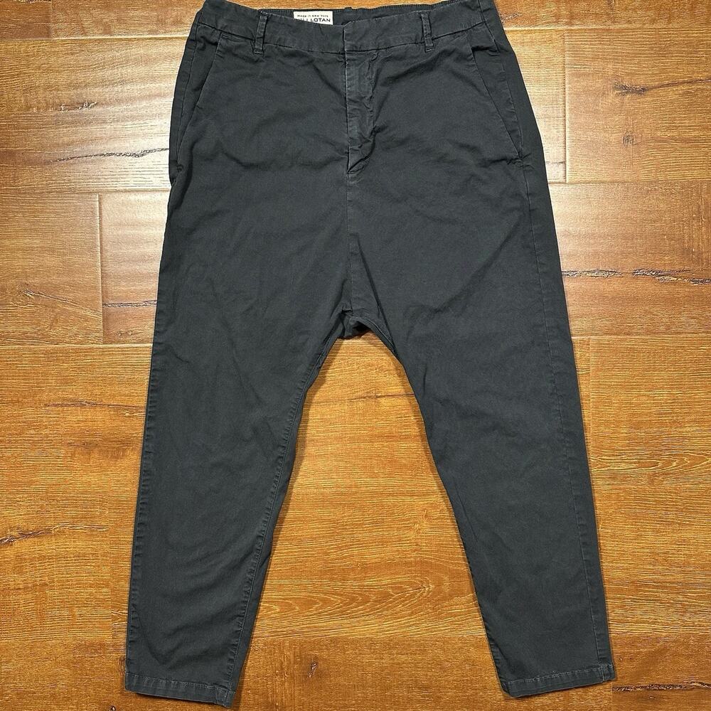 Nili Lotan Drop Crotch Pants Womens 2 30x22 Charcoal Gray Baggy Trousers USA